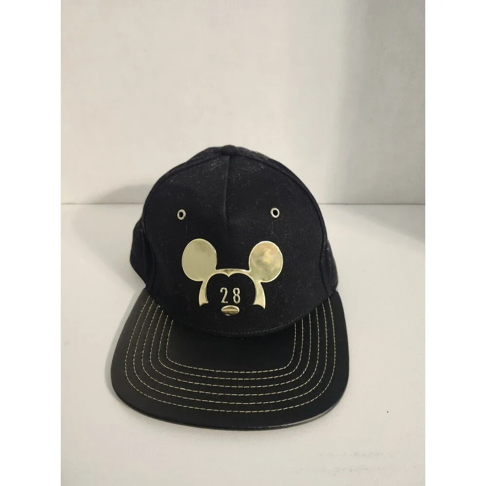 Mickey Mouse Black Gold 28 Disney Parks Exclusive Cap Size Adult Authentic Orig.